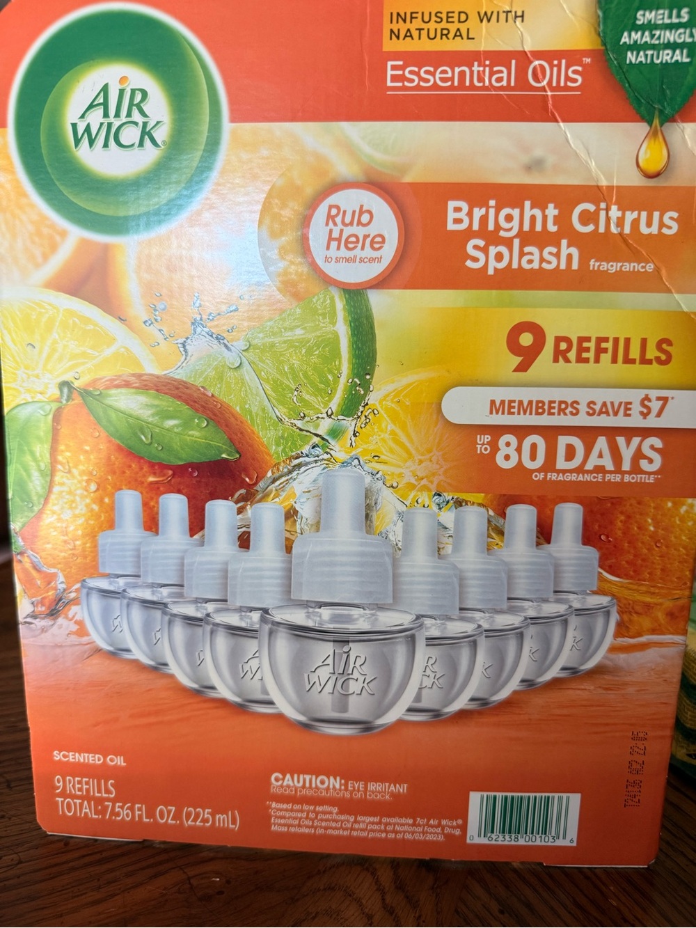 Air Wick Scented Oil Refills Bright Citrus 6 Pack Home Air Freshener (open Box)
